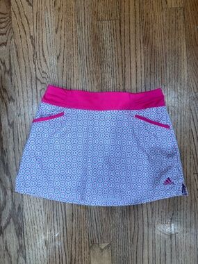 Girls adidas Hot Pink Geometric Athletic Skort Size 8